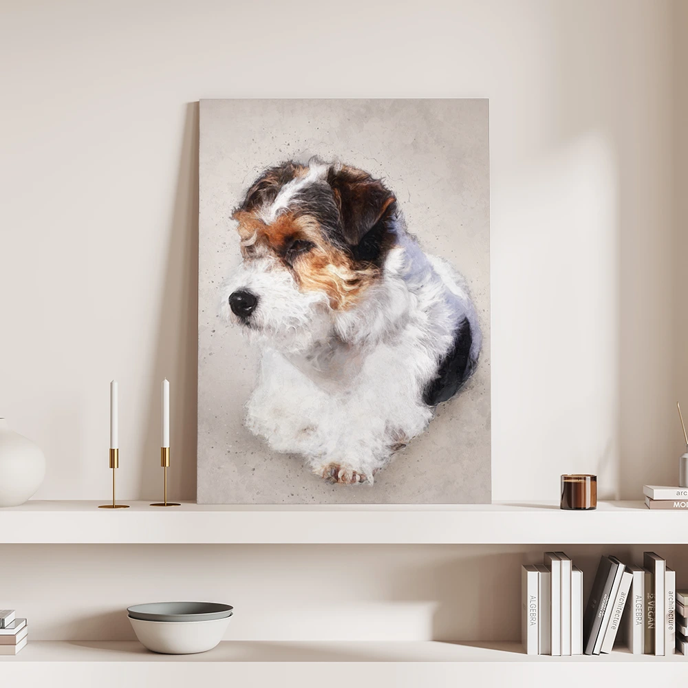 watercolor-huisdier-portret-hondje-woonkamer-herinnering-dier-schilderij